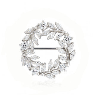 Сребърна брошка - Laurel Circle