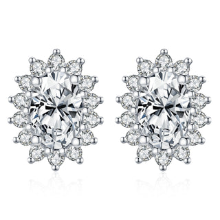 Сребърни обеци - Luce Stellare Moissanite