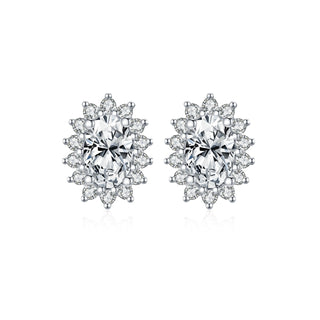 Сребърни обеци - Luce Stellare Moissanite