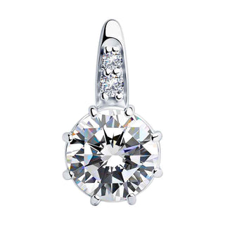 нежен сребърен медальон, родиево покритие, CZ Swarovski, sokolov,