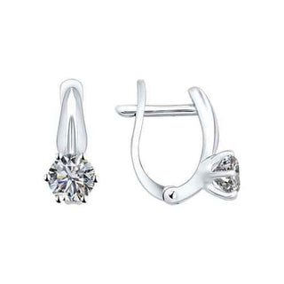сребърни обеци, CZ Swarovski, sokolov, родиево покритие
