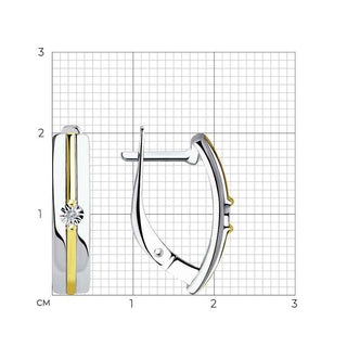 Сребърни обеци с брилянти - Stylish and brilliant