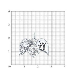 Сребърен медальон - I love you so