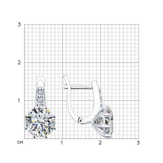 Сребърни обеци - Aurela CZ SWAROVSKI