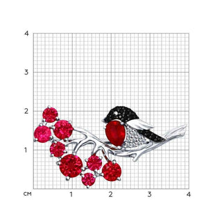 Сребърна брошка - Tiny tit