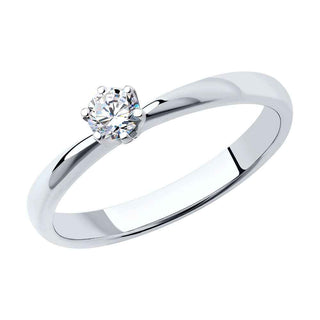 златен пръстен. бяло злато, диамант, sokolov, тип годежен,