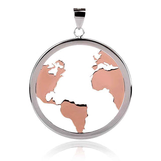 silver pendant Earth, сребърен медальон Земя
