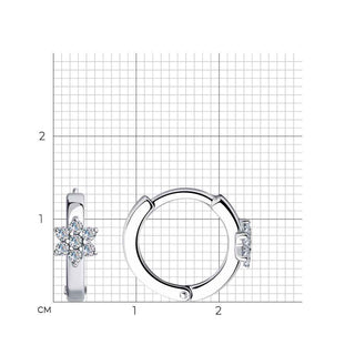 Сребърни обеци - Flo mini hoops
