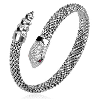 сребърна гривна змия, silver bracelet snake