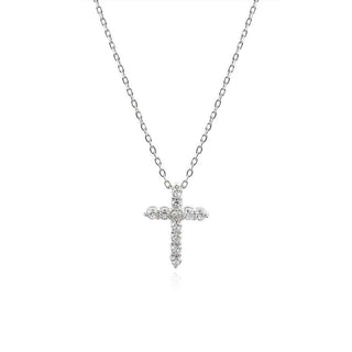 Сребърно колие - Cross Chain CZ S