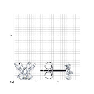 Сребърни обеци - Mini butterflies