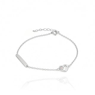 Детска сребърна гривна - Bond Pink