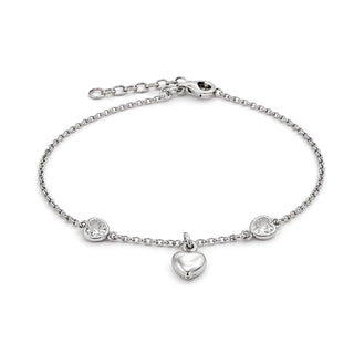 Сребърна гривна - Floating Heart