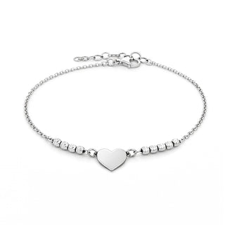 Сребърна гривна - Minimal Heart Tag