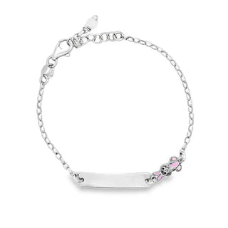 Детска сребърна гривна - Little Pink Bunny