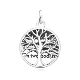 сребърен медальон, оксидирано сребро, без камък, дървото на живота,
