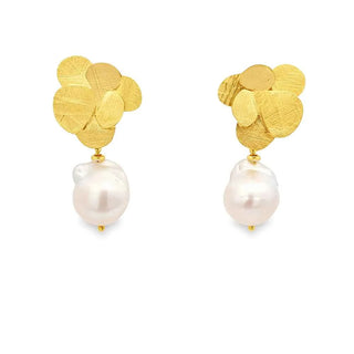 Сребърни обеци -  Petal & Pearl