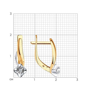 Сребърни обеци с брилянти - Daisy