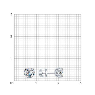 Сребърни обеци - Classic CZ Swarovski