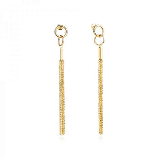 златни обеци, висящи обеци, без камък,