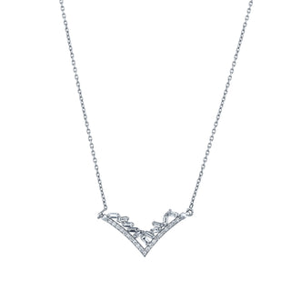 златно колие, диаманти, бяло злато