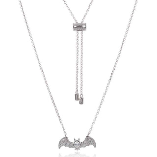 сребърно колие прилеп с цирконии, стил APM Monaco