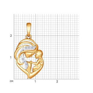 Златен медальон - Mother &amp; child