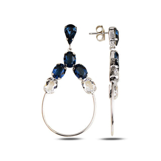 елегантни сребърни обеци, висящи обеци, кристал Swarovski, родиево покритие, SWAROVSKI Maestro,