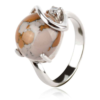 сребърен пръстен със змийски яспис