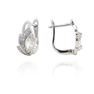 Сребърни обеци - Shiny Leaves