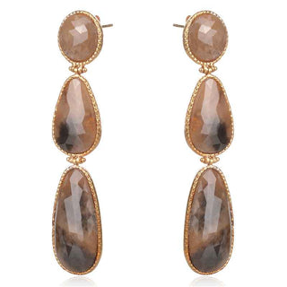 сребърни обеци, сапфир