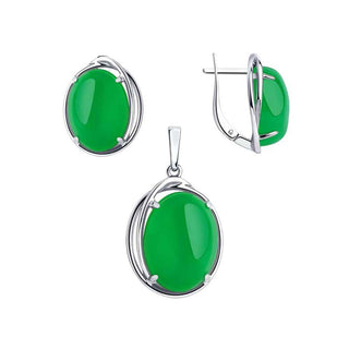 Сребърен комплект - GREEN QUARTZ