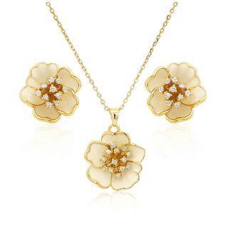 Сребърен комплект - Bloom Whisper YG