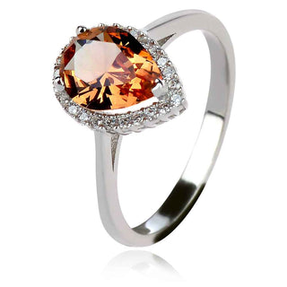 Сребърен пръстен с малки цирконии и султанит