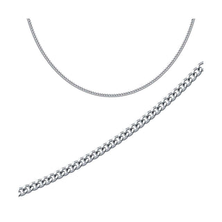 сребърен синджир, подходящ за мъже, плетка Panzer