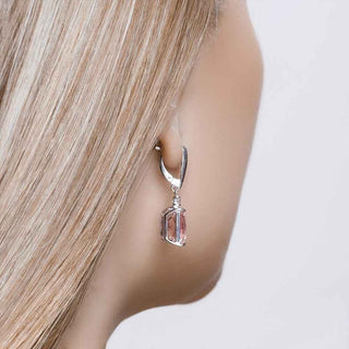 Сребърни обеци - Sital Morganite