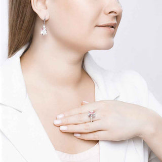 Сребърни обеци - Sital Morganite