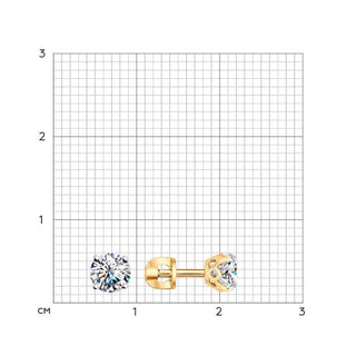 Сребърни обеци - CLASSIC CZ SWAROVSKI RG
