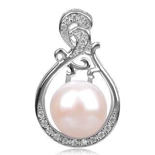 silver pendant with pearl, сребърен медальон с перла