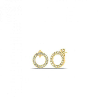 златни обеци, цирконий