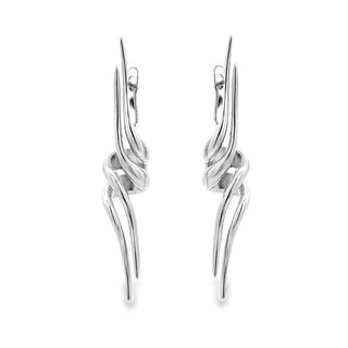 Сребърни обеци - Silver Sculptural Spiral
