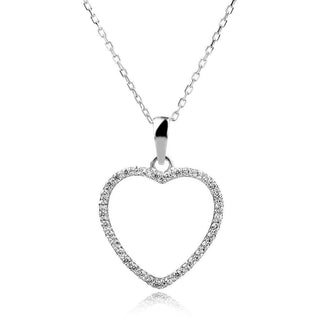 сребърно колие сърце,silver necklace heart