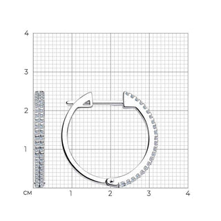 Сребърни обеци - CZ hoops