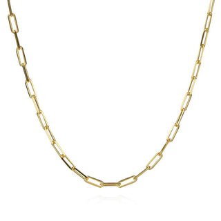 сребърно колие, без камък, жълта позлата