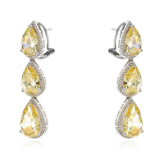 сребърни обеци, циркон Граф, цирконий, родиево покритие