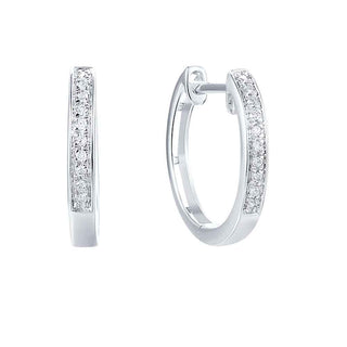 златни обеци, тип халка, бяло злато, диаманти, sokolov,