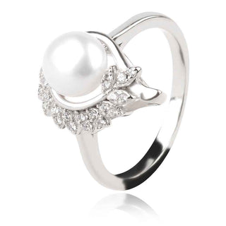 сребърен пръстен с перла