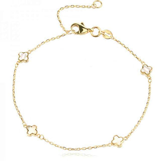 златна гривна , седеф, цвете