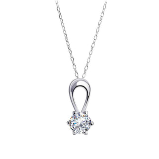 нежно сребърно колие, родиево покритие, CZ Swarovski, sokolov,