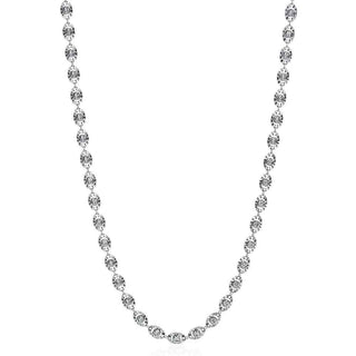 сребърно колие, спортно елегантно сребърно колие, без камък, лазерна обработка, родиево покритие